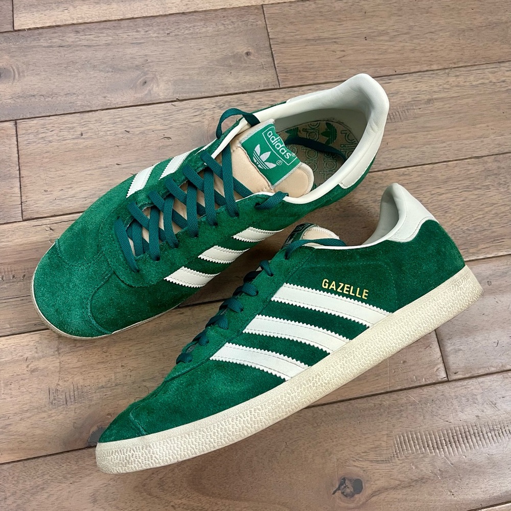Adidas Gazelle Forest Green Suede Sneakers